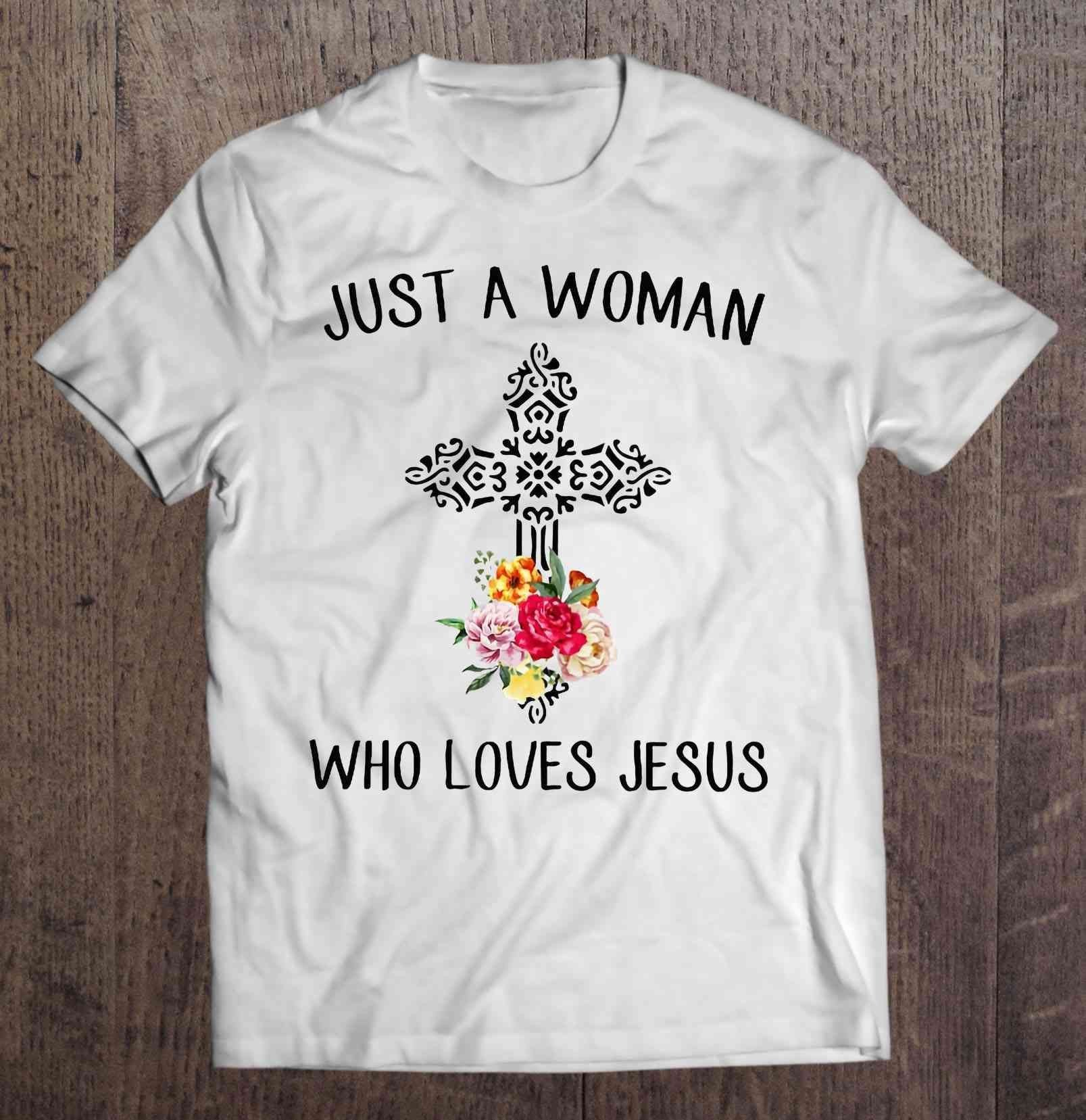 Just A Woman Who Loves Jesus Gift Trending Design Shirt