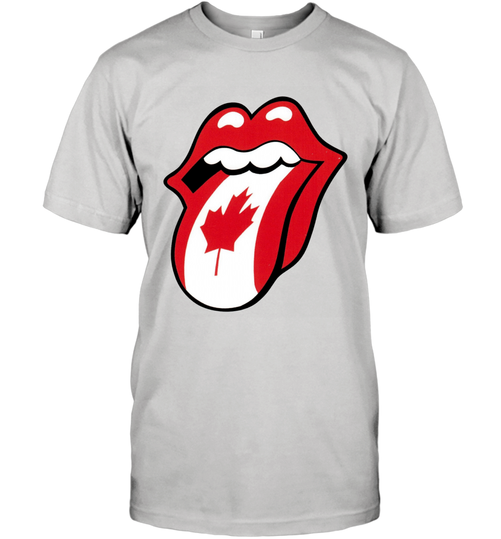 Rolling Stones Tongue Canadian Flag The Maple Leaf Funny Fans Shirt