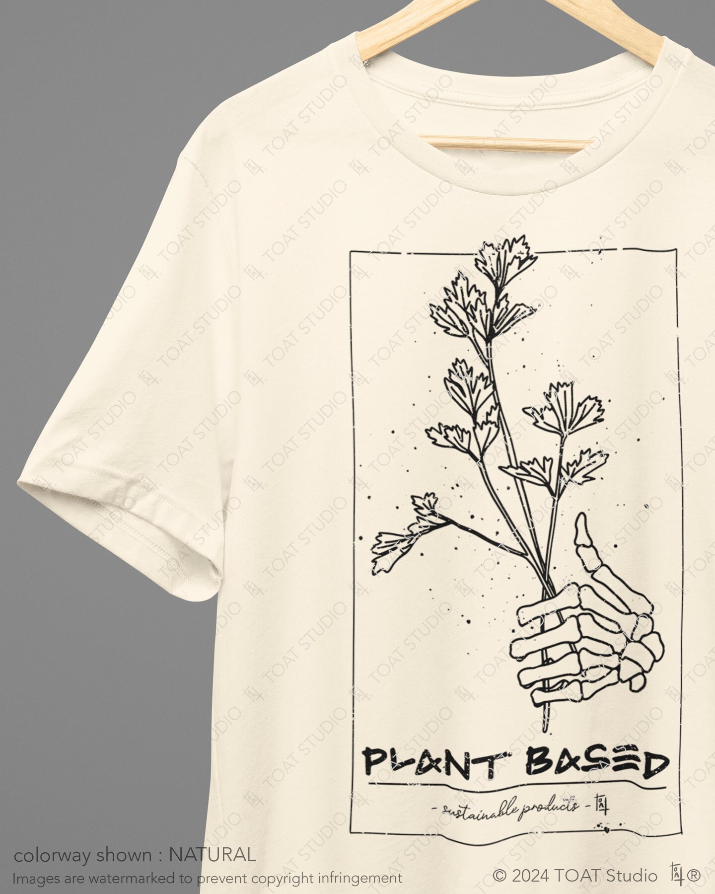 Plant Based Unisex T-shirt, Sustainable Products, Skeleton Gardener, Farmers Market, Plant Growth Tee, Vegan Cooking, Plant Lover Gift