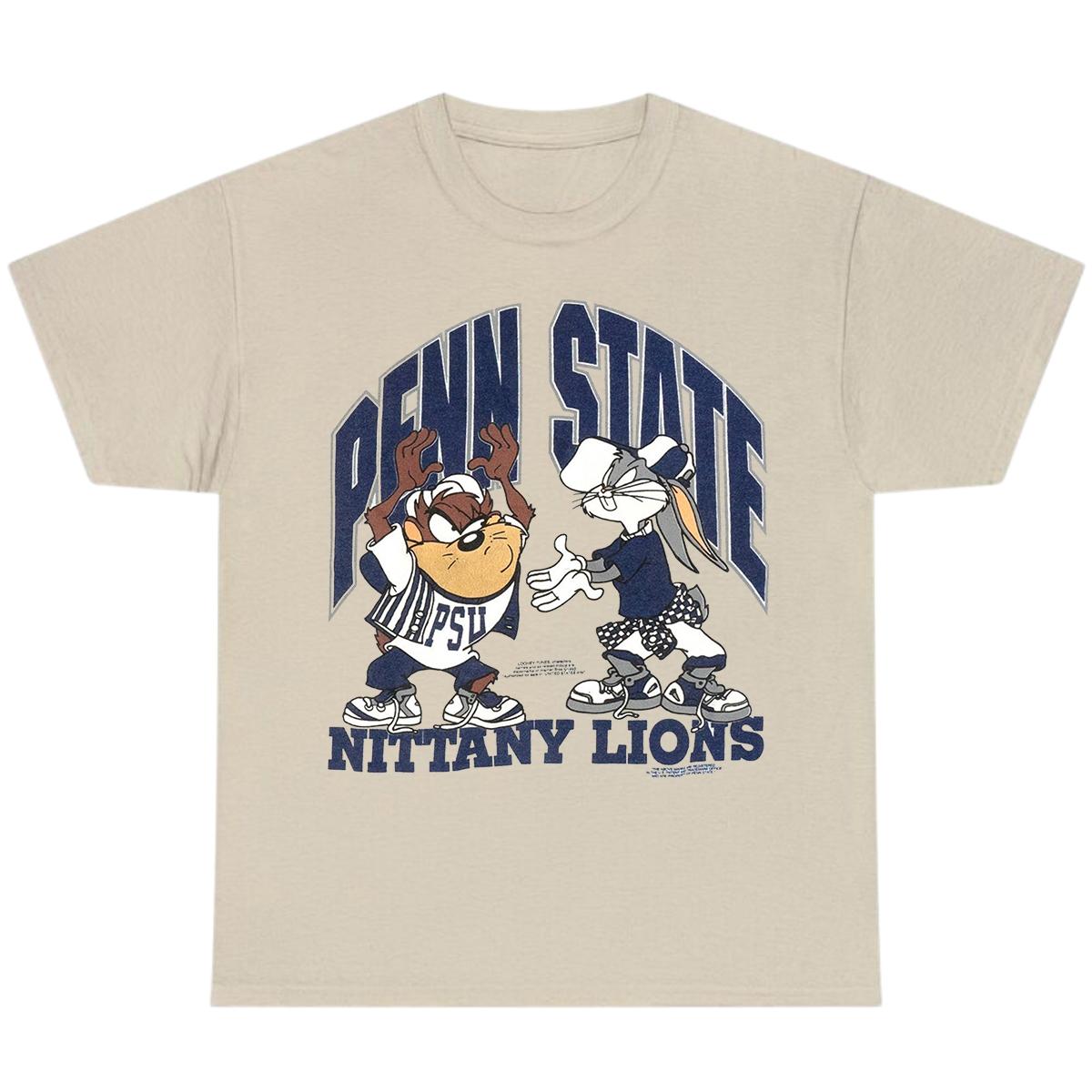 Vintage NCAA Penn State Looney Tunes T-Shirt, Full Color T-Shirt, Unisex T-Shirt, For Men, For Women