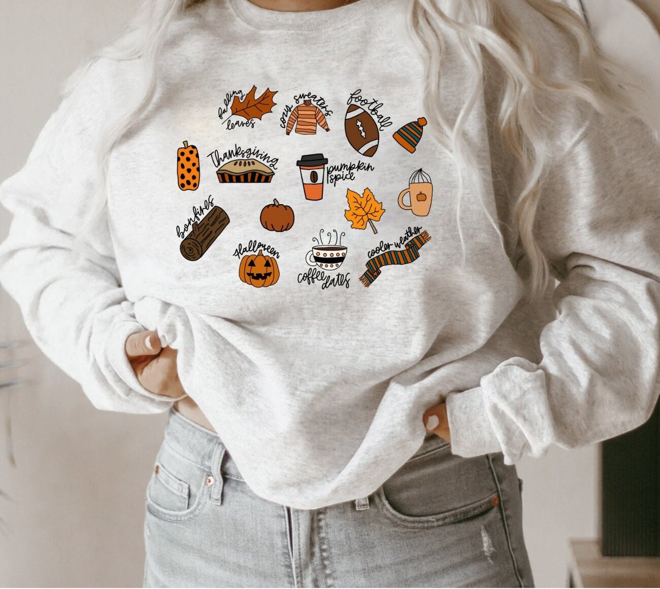 Pumpkin Sweatshirt Halloween Sweatshirt Fall Sweater Fall Apparel Spooky Sweatshirt Happy Fall Yall Oversized Sweatshirt Trendy Sweatshirt