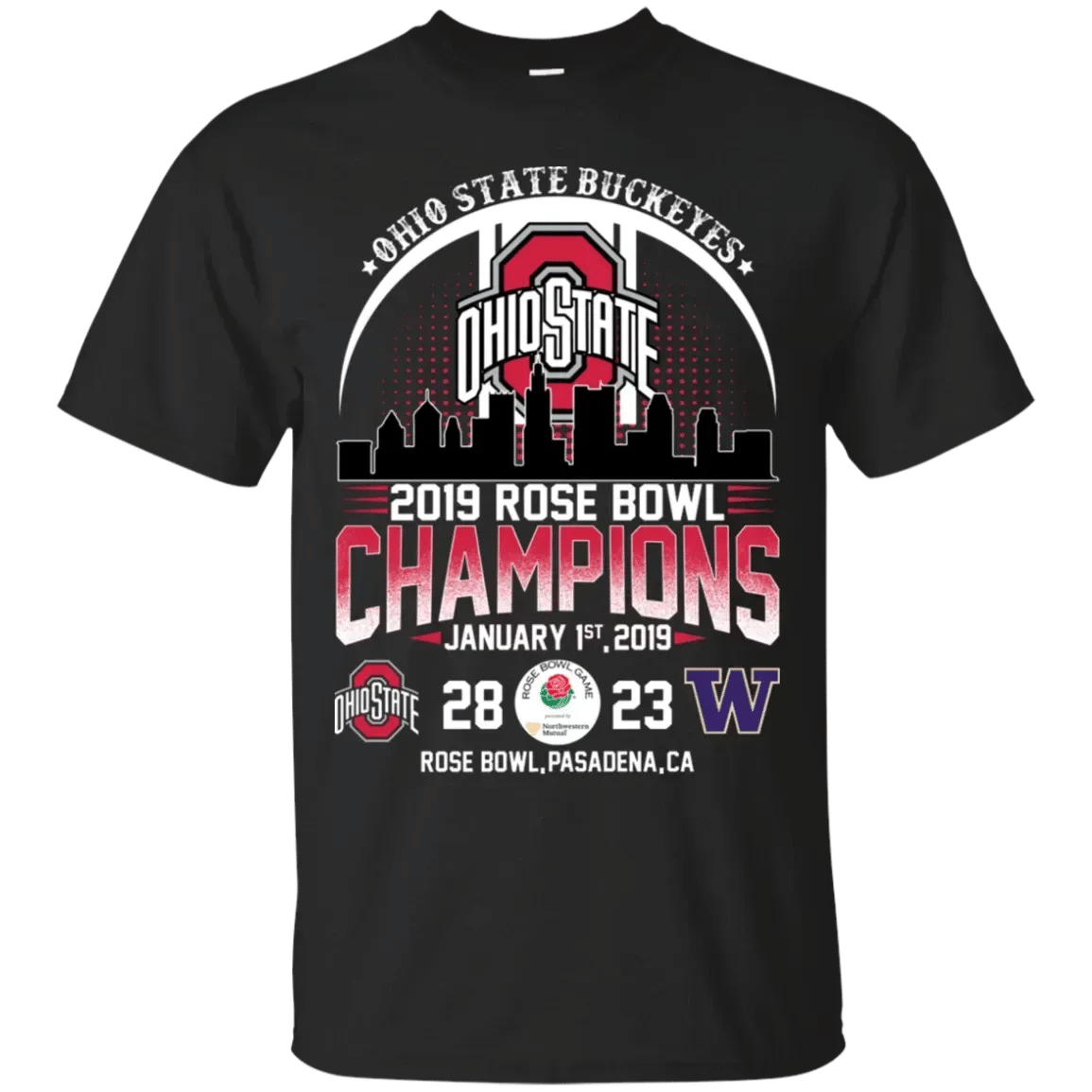 Ohio State Buckeyes 2019 Rose Bowl Champions January 2019 Football Shirt