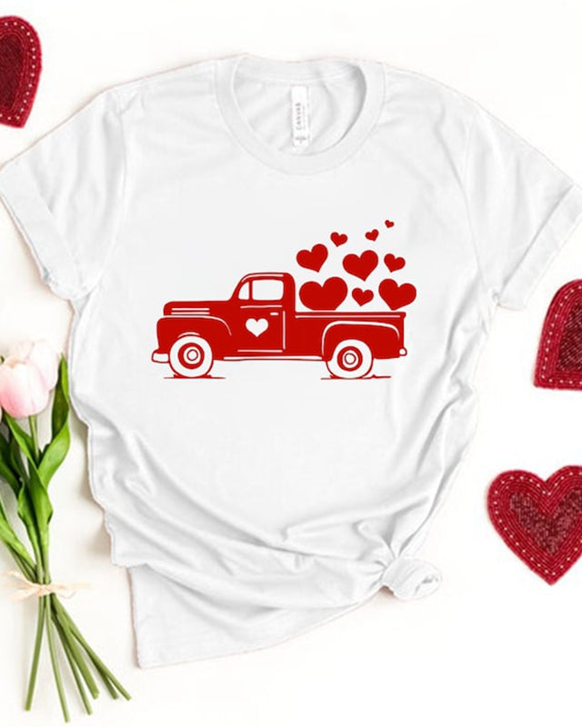 Valentine Truck Shirt, Valentines Day Shirt