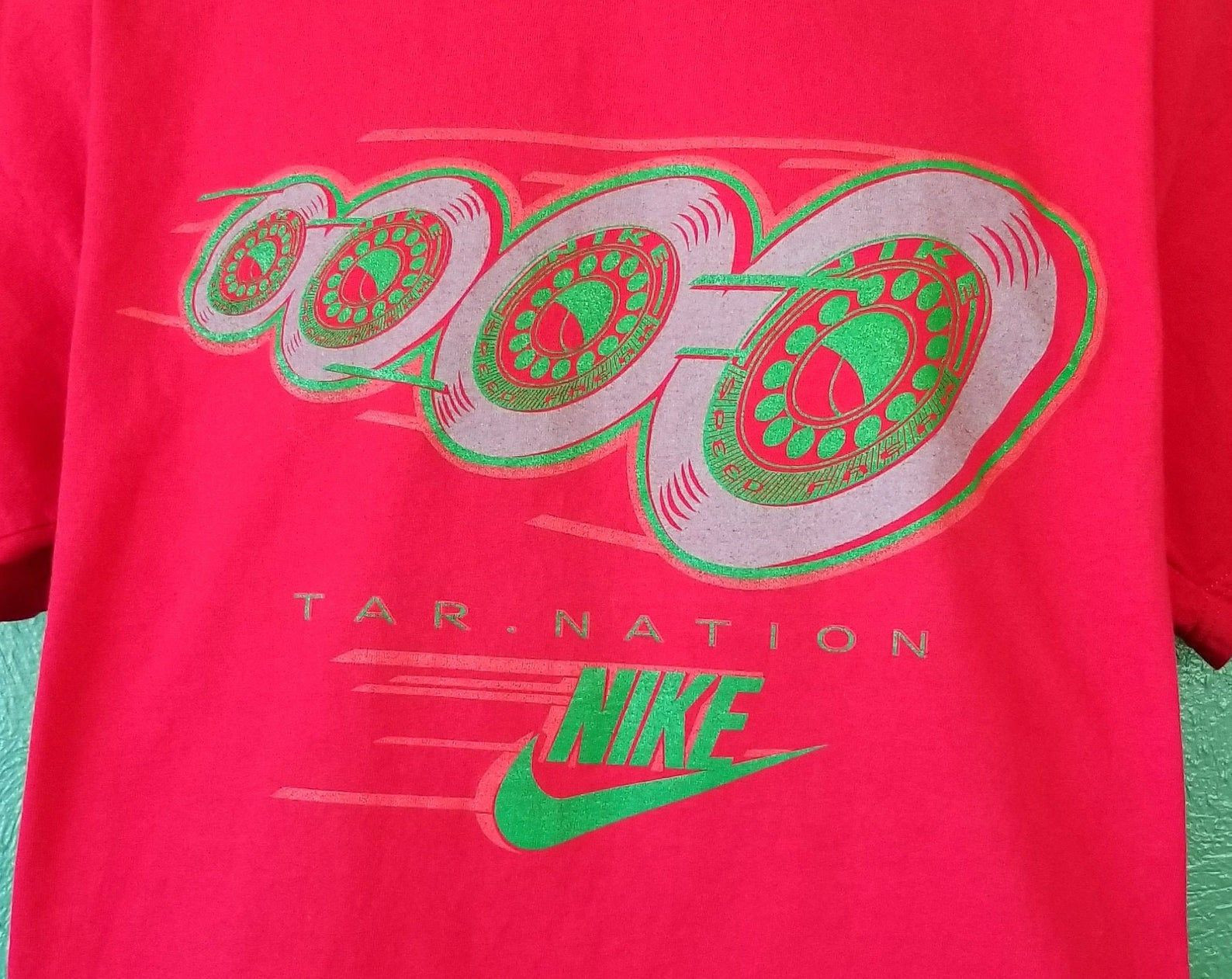 Vintage 90S Tarnation Wheel Red Tar Heels T Shirt