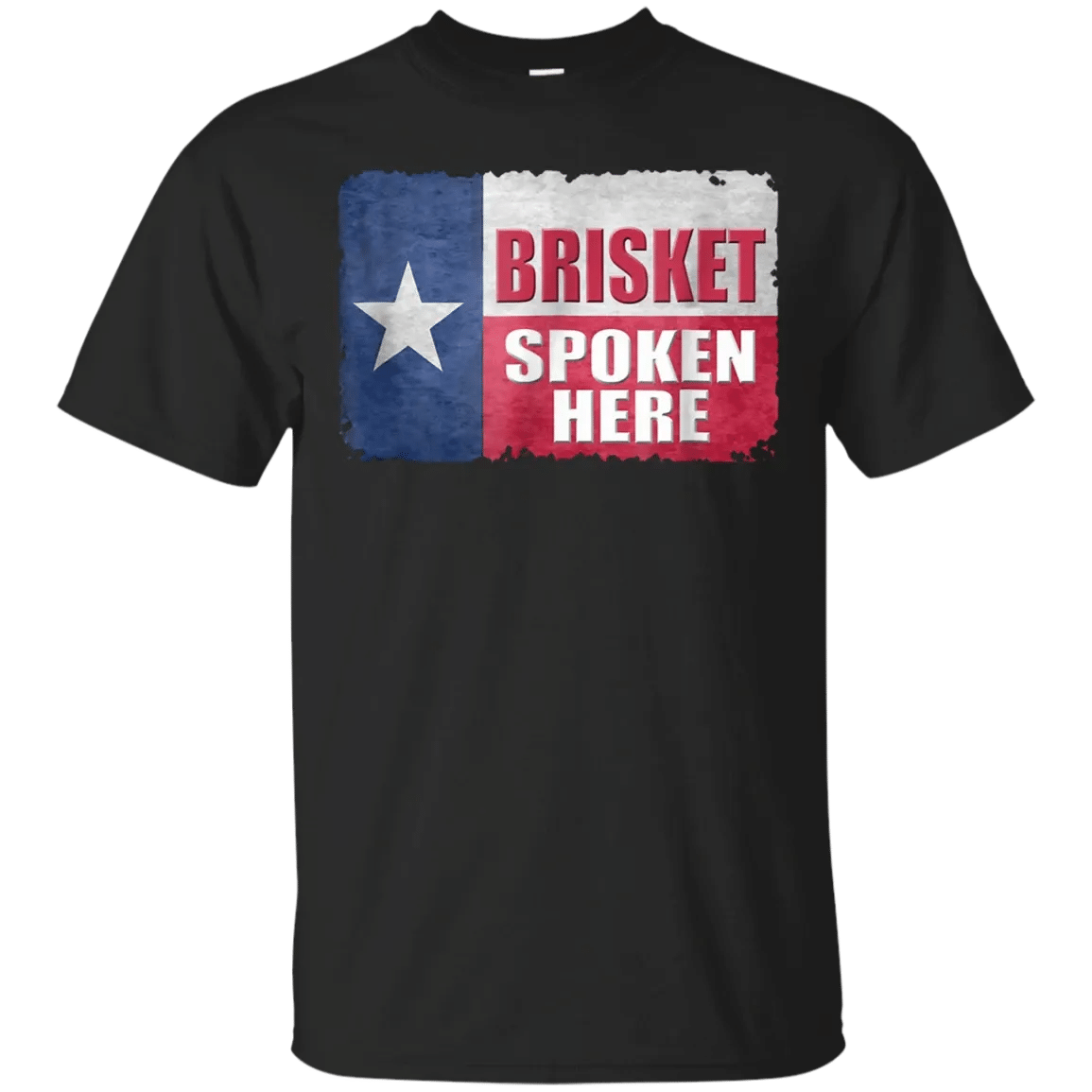 Brisket Spoken Here Vintage State Of Texas Flag T-Shirt