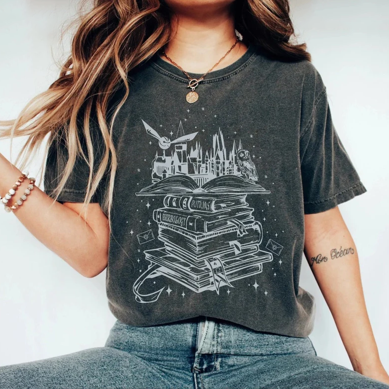 Hogwarts Castle Book Comfort Colors Shirt