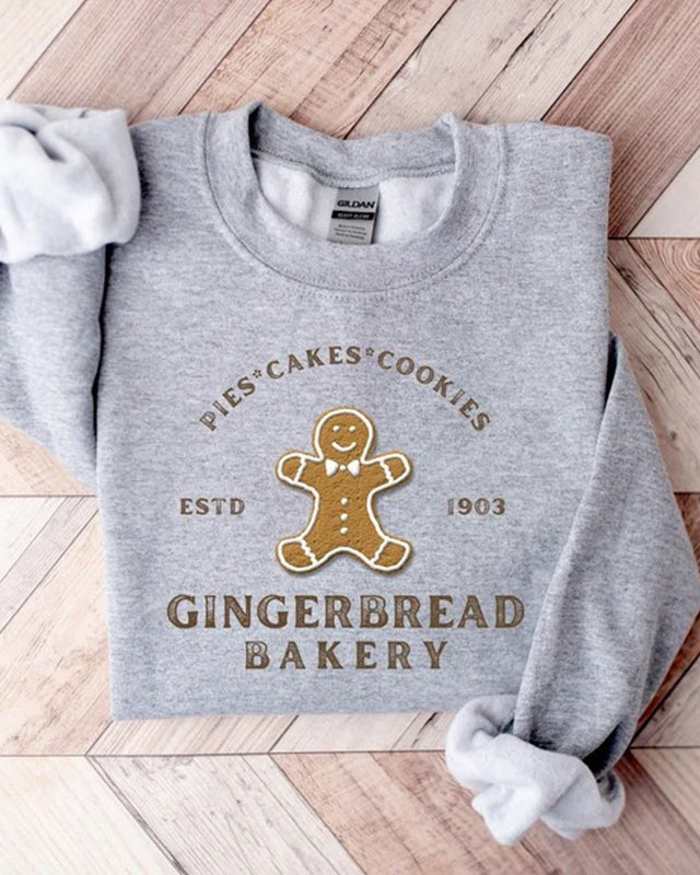 Mrs Claus Gingerbread Bakery Christmas Sweatshirt Lover Gift