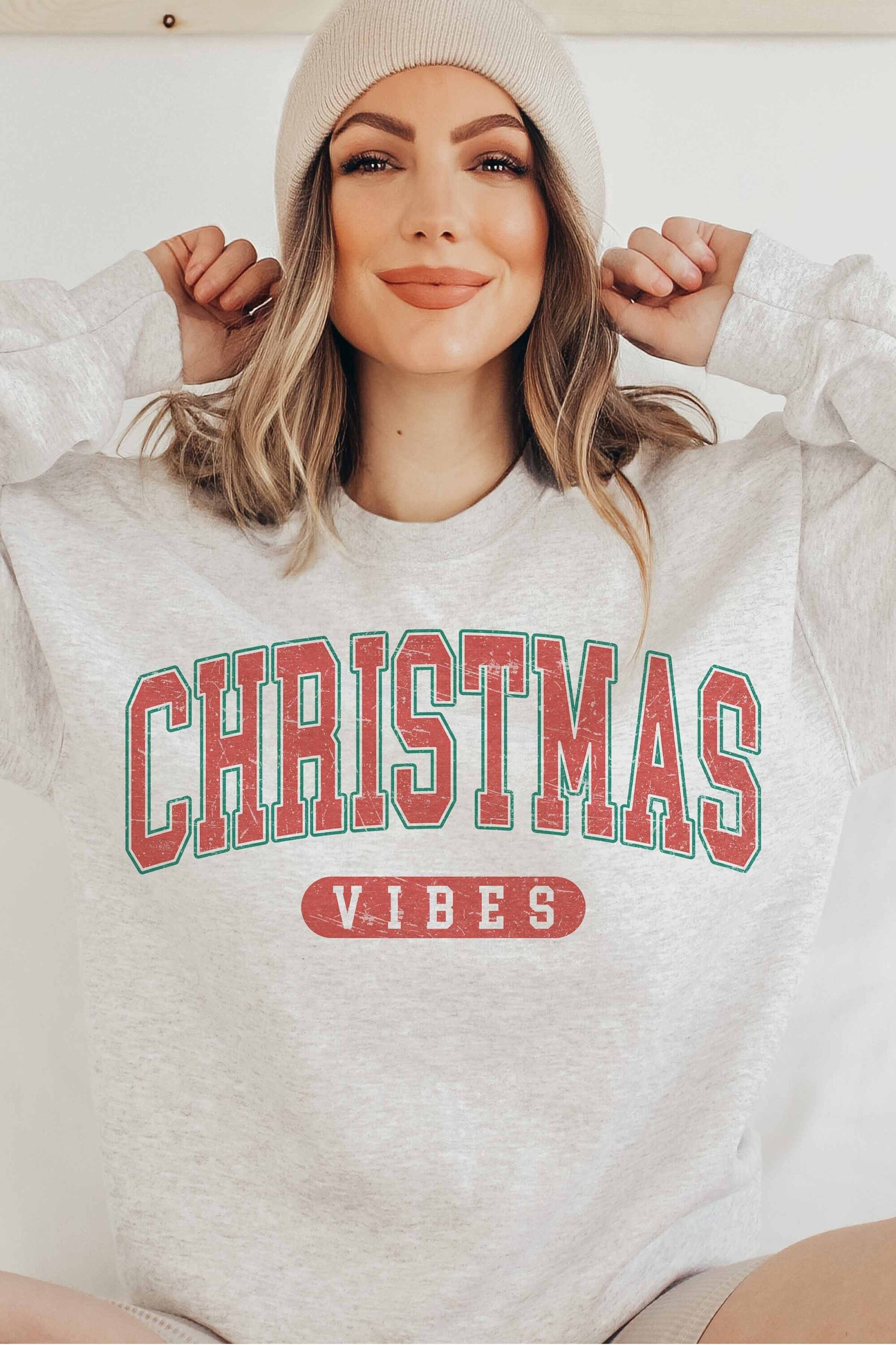 Merry Sweatshirt Pink Santa Retro Santa Preppy Sweatshirt Trendy Christmas Christmas Crewneck Merry and Bright Cozy Outfit Christmas Outfit