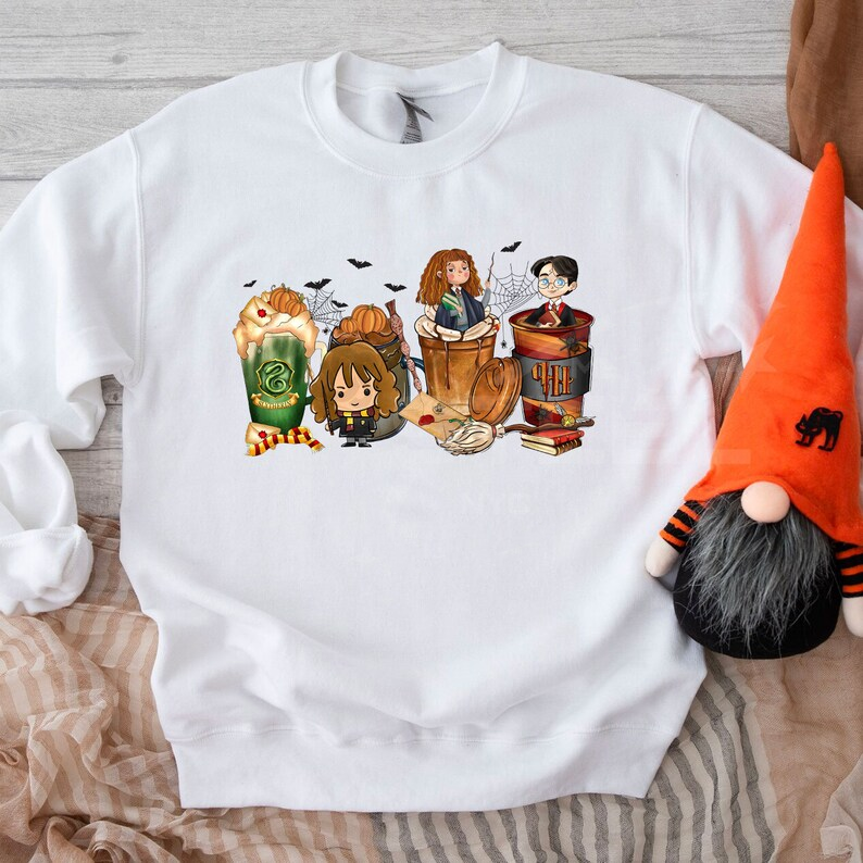 Harry Potter Fall Coffee Lattee Halloween Sweatshirt