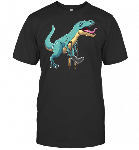 Broken Leg Dinosaur Cute Dino Bone Injury Funny Patient Gift T Shirt