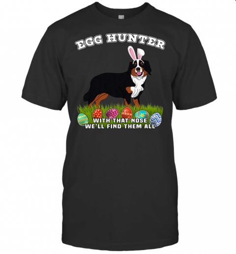 Easter Egg Hunting Dog Bunny Bernese Mountain Dog Shirt