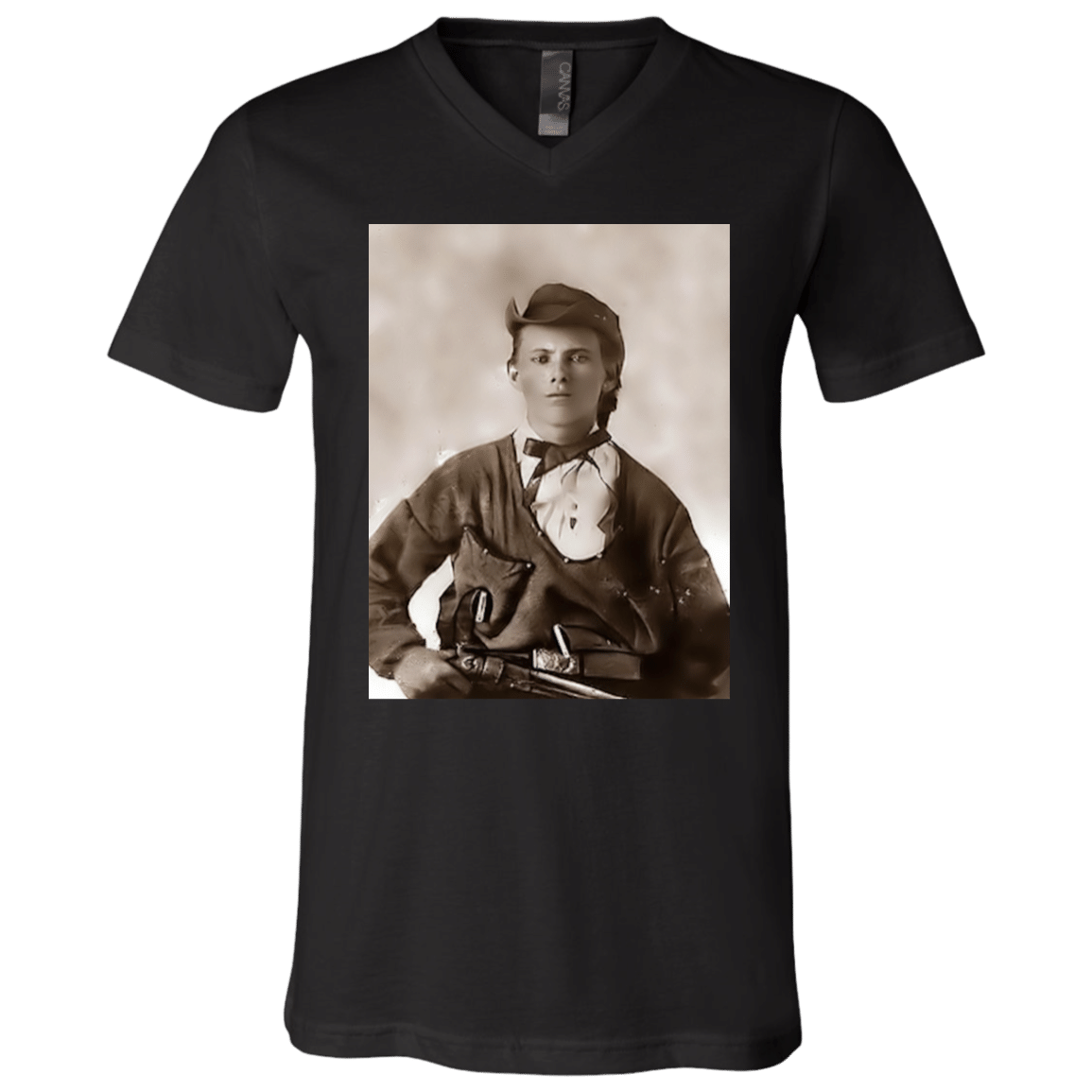 Jesse James Notorious Gangsters Unisex V-Neck T-Shirt