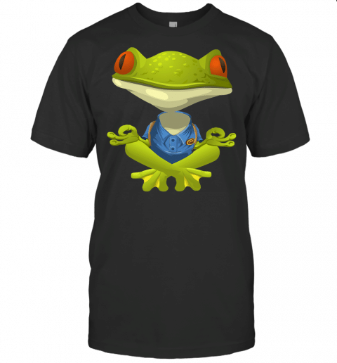 Funny Frog Yoga T Shirt Yogi Namaste Om Meditation Tee