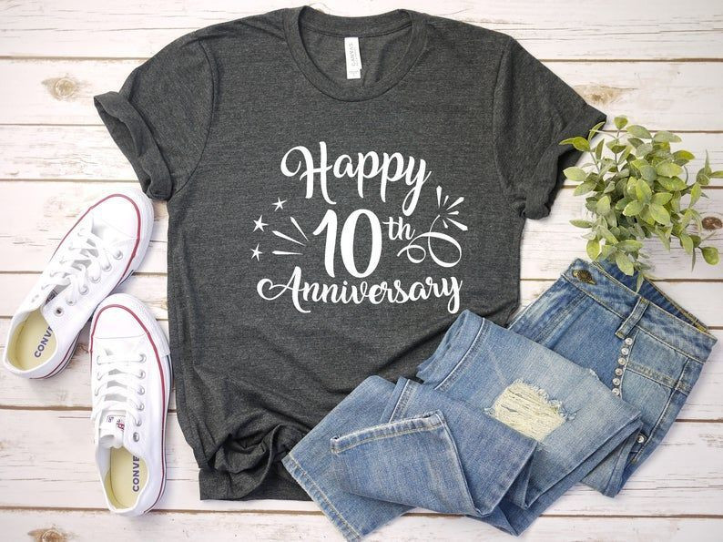 Personalized 10Th Wedding Anniversary Gifts, Custom Anniversary Gift Couple Shirt For Husband And Wife, For Him And Her