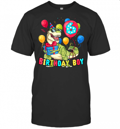 Its My 6Th Birthday Shirt Dinosaur Party For 6 Year Old Boy