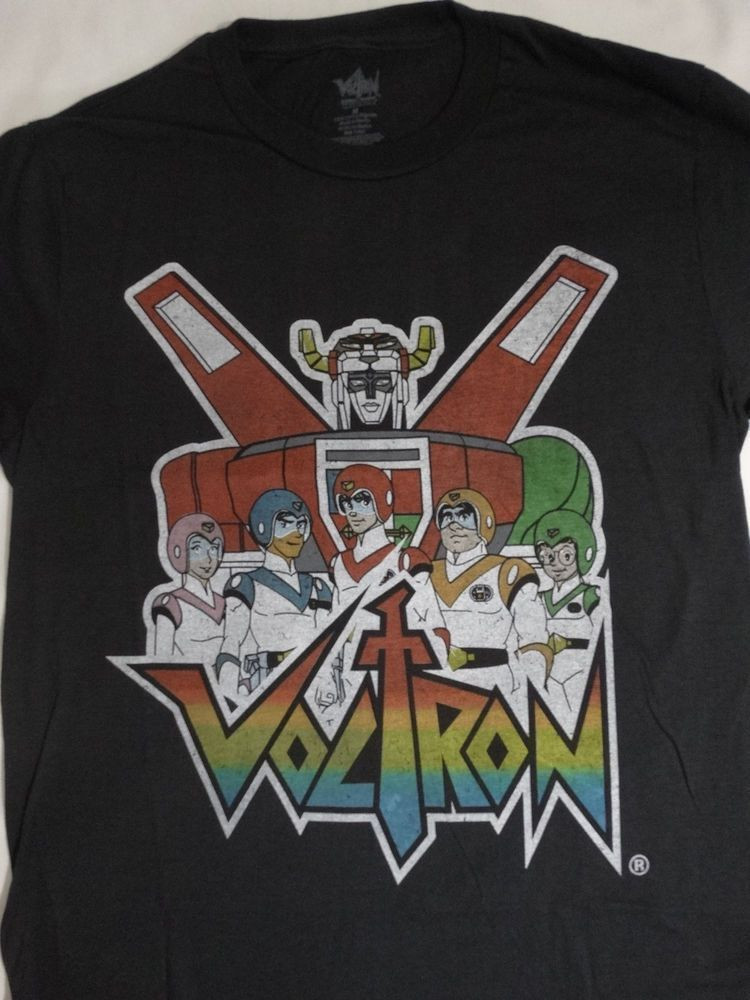 Voltron Team Defender Of The Universe Cartoon Black Shirt