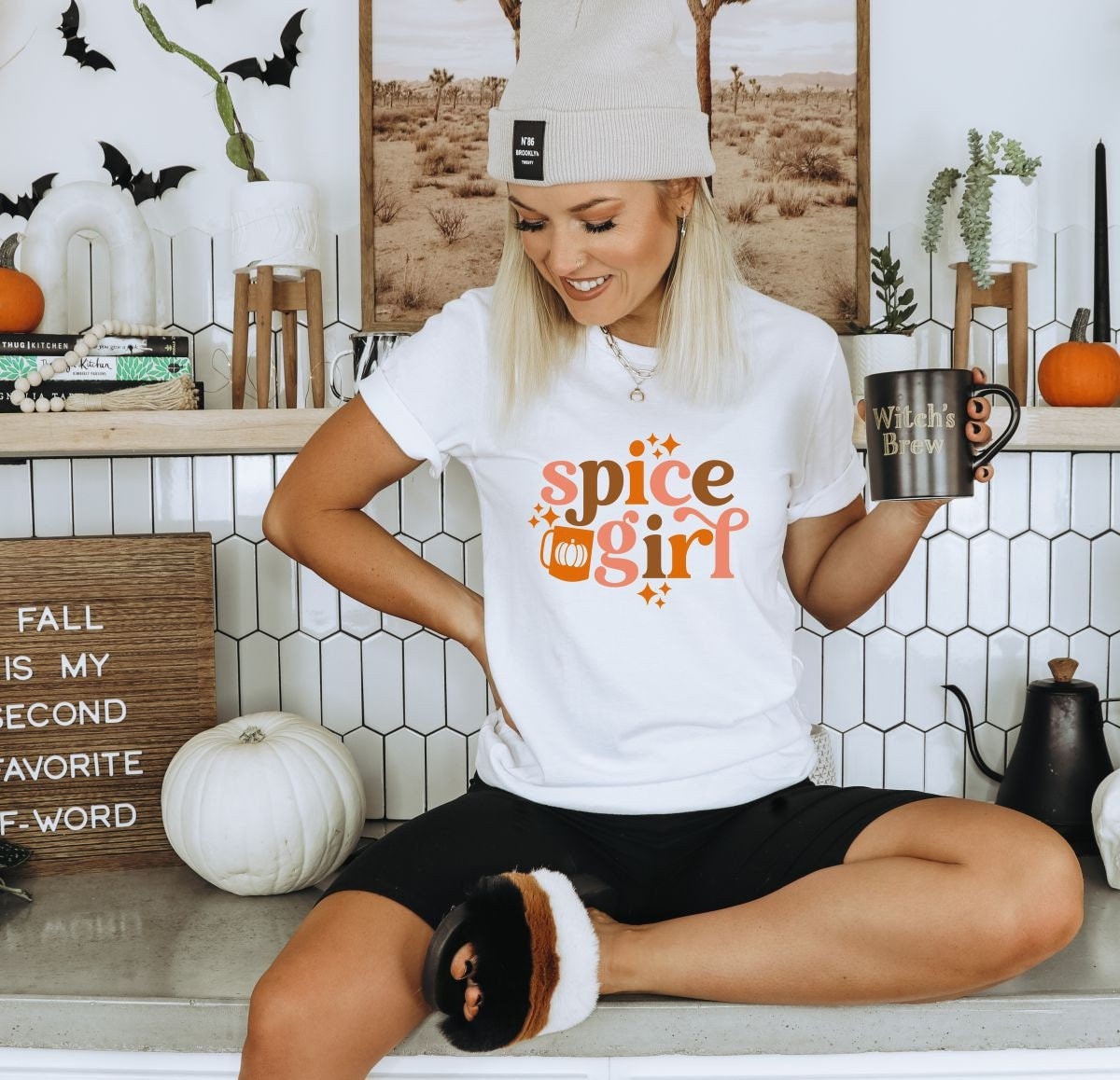 Spice Girl T-shirt Fall Pumpkin Shirt Fall Shirt For Women, Fall Spice Girl Shirt Retro Shirt Thanksgiving Shirt Holiday Shirt Trendy Tee