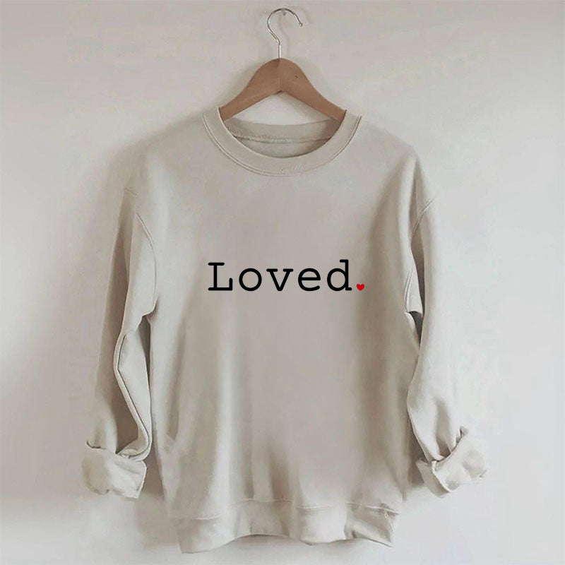 Loved Letter Print Sweatshirt