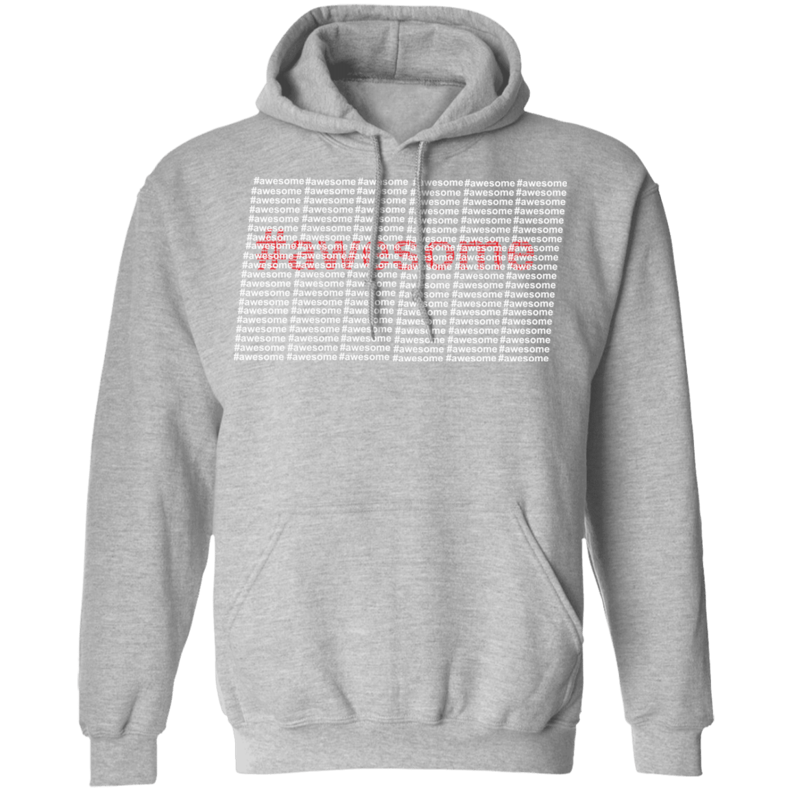 Awesome Red Font Pullover Hoodie