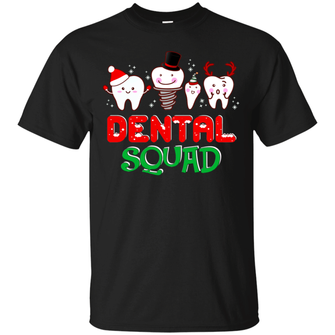 Dental Squad Tooth Merry Christmas T-Shirt