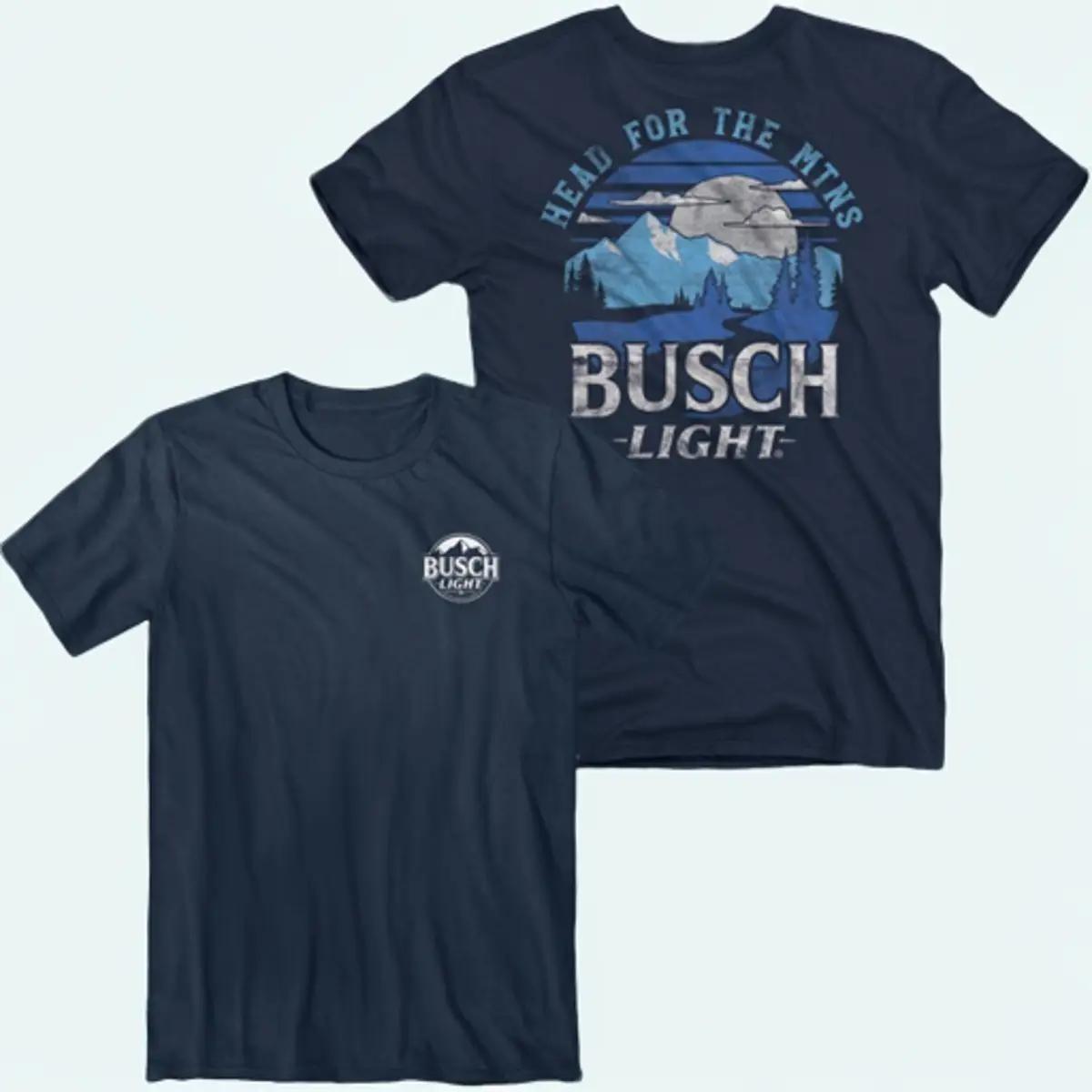 Busch Light Head For The Mtns T-shirt – TShirt Cotton – Work From Home Wear – Plentiful Color Options – For Him And Her