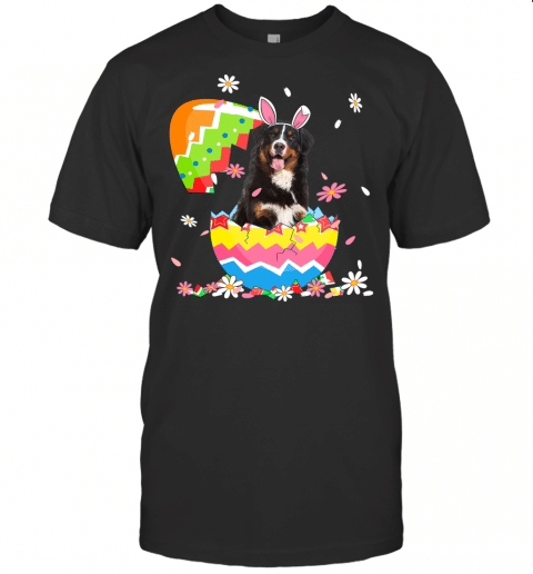 Cute Bernese Mountain Egg Shirt Easter Day Dog Dad Dog Mom T Shirt