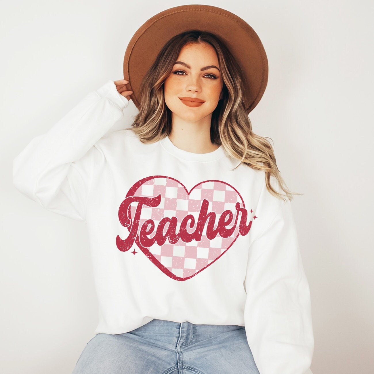 Teacher Valentine Sweatshirt Womens Valentine Sweatshirt Valentine’s Day Gifts for her Valentines Shirt Valentines Sweater Heart sweatshirt