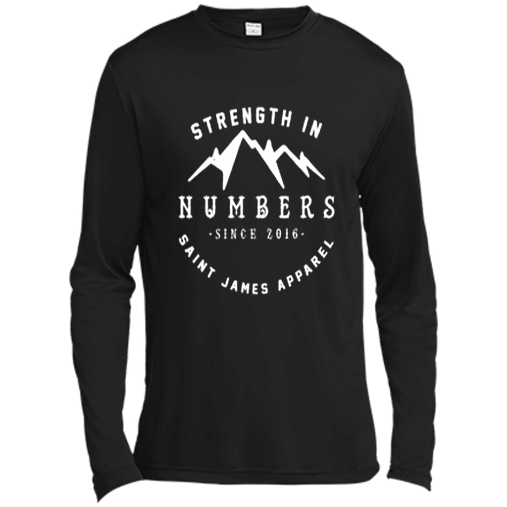 Strength In Numbers Faith Christian Church Mountains Graphic Long Sleeve T-Shirt – Canvas Long Sleeve T-Shirt