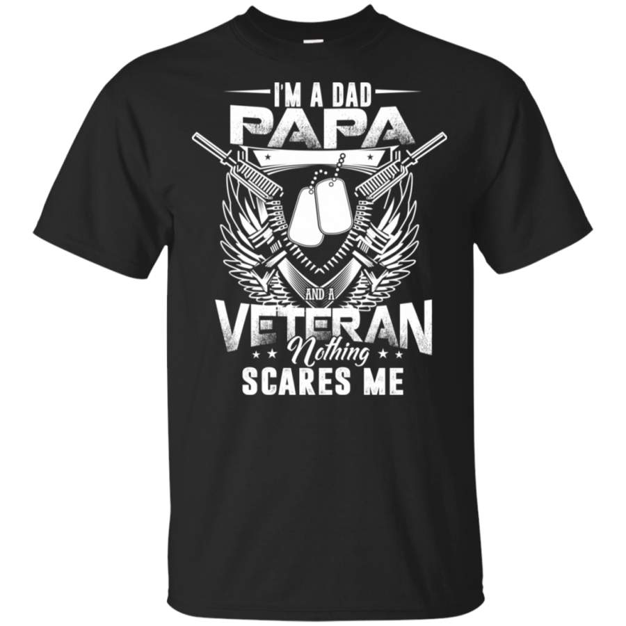 I’m A Dad Papa T-Shirt Veteran Father’s Day