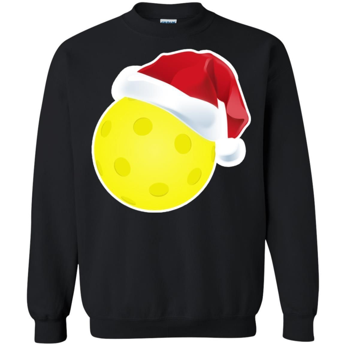 Pickleball With Santa Claus Hat X-Mas Shirt For Pickleball Lovers