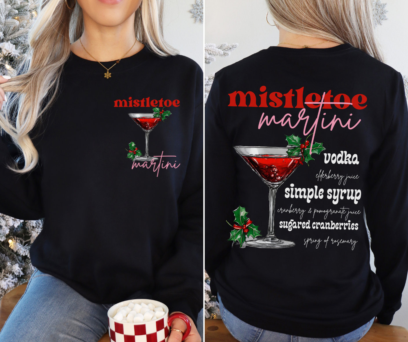 Mistletoe Martini Shirt, Funny Christmas Comfort Colors Tee, Funny Christmas Brunch Tshirt, Women’s Christmas Brunch, Holiday Gifts