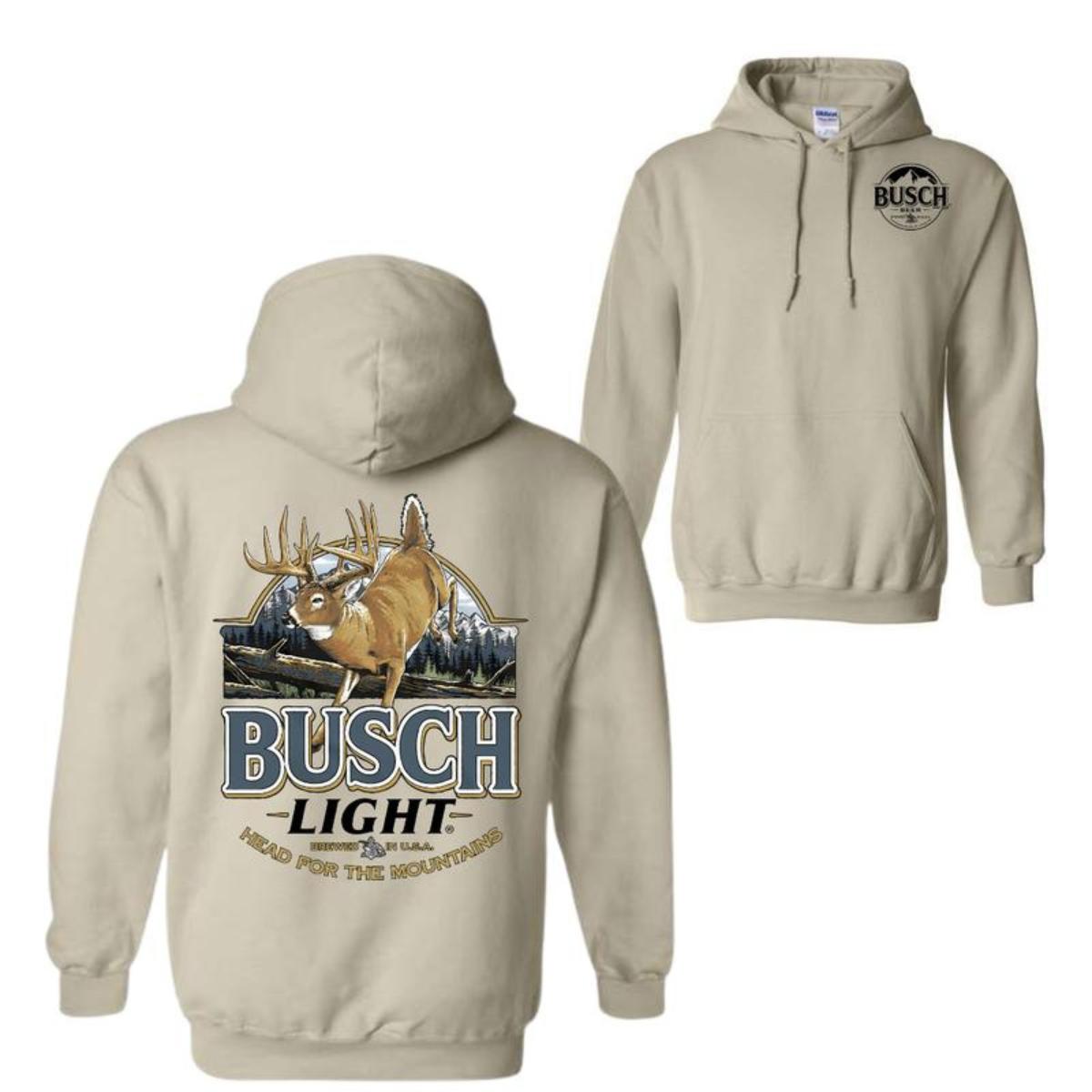 Limited Busch Light Deer Label Double Side Hoodie, Busch Light Hoodie Full Color For Men And Women