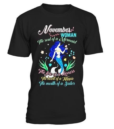 November Woman The Soul Of A Mermaid Glitter Shirt