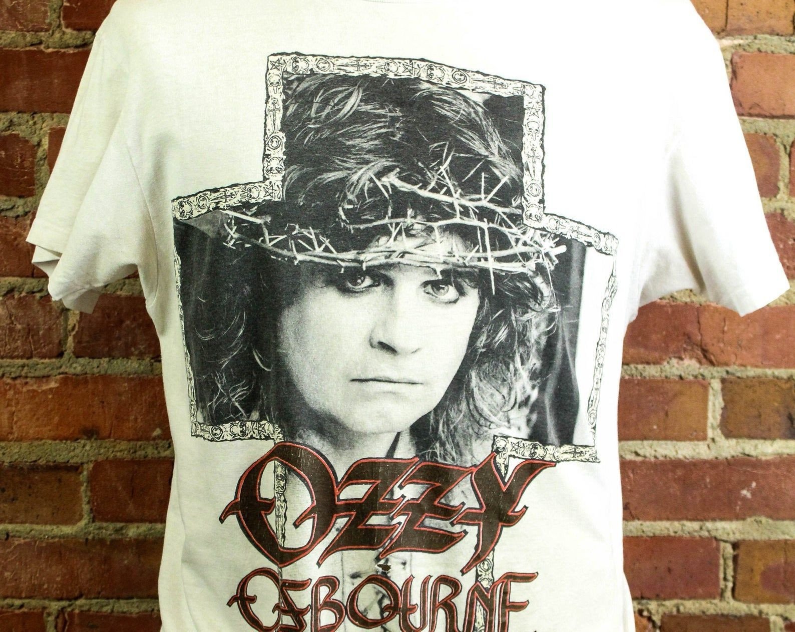 Vintage Ozzy Osbourne Concert T Shirt No Rest For The Wicked Crown Of Thorns 1989 Unisex