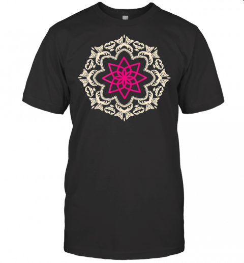 Gorgeous Mandala Lotus T Shirt For Yoga And Meditation