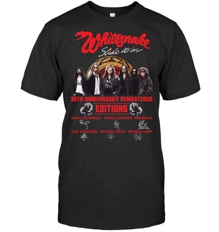 Whitesnake Slide It In 35Th Anniversary Remastered Editions Hard Rock Bad Fans Signatures Shirts