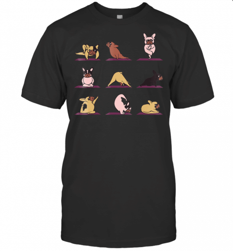 French Bulldog Yoga T Shirt By Huebucket