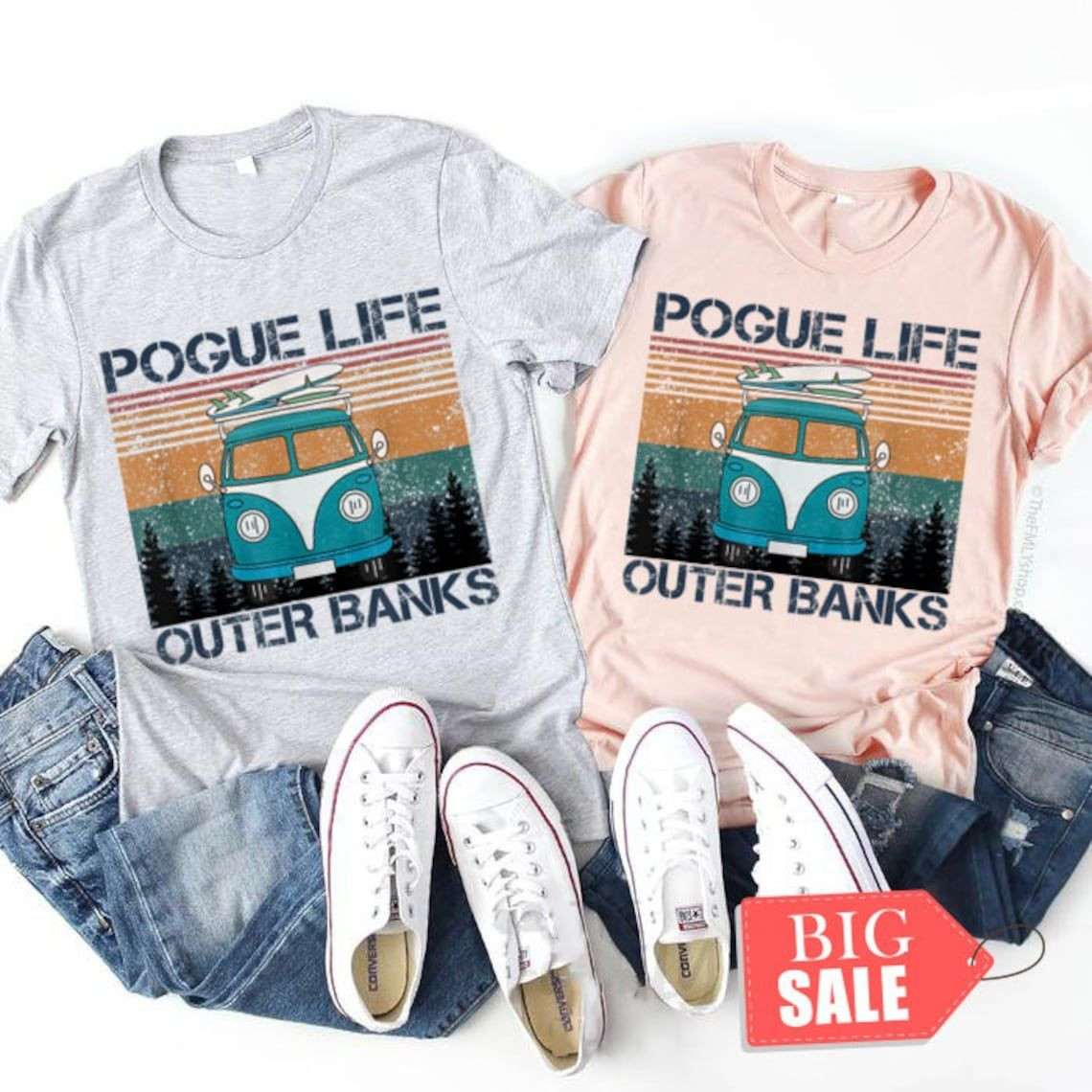 Pogue Life Outer Banks Retro Vintage T-Shirt, Pogue Life North Carolina Shirt, Outer Banks Shirt