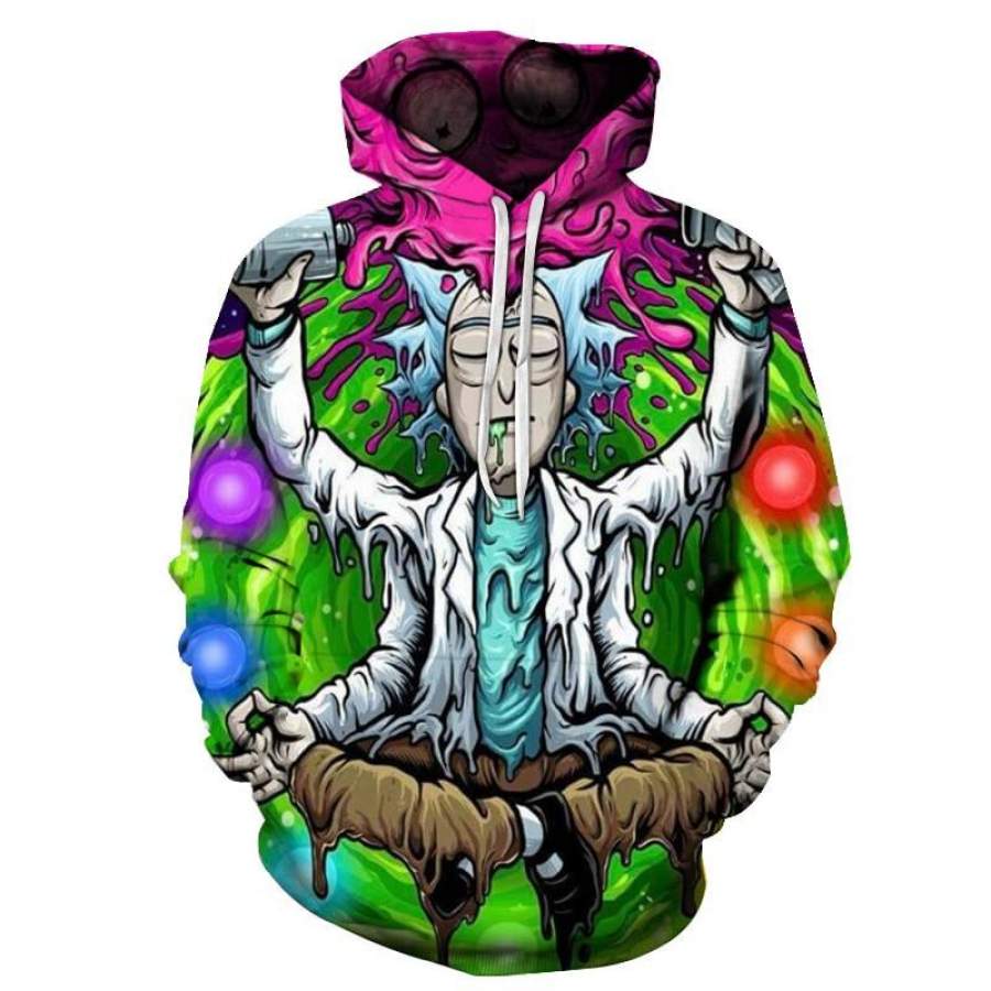 Rick And Morty Doctor Strange Colorful 3D Hoodie Unisex Sweatshirt