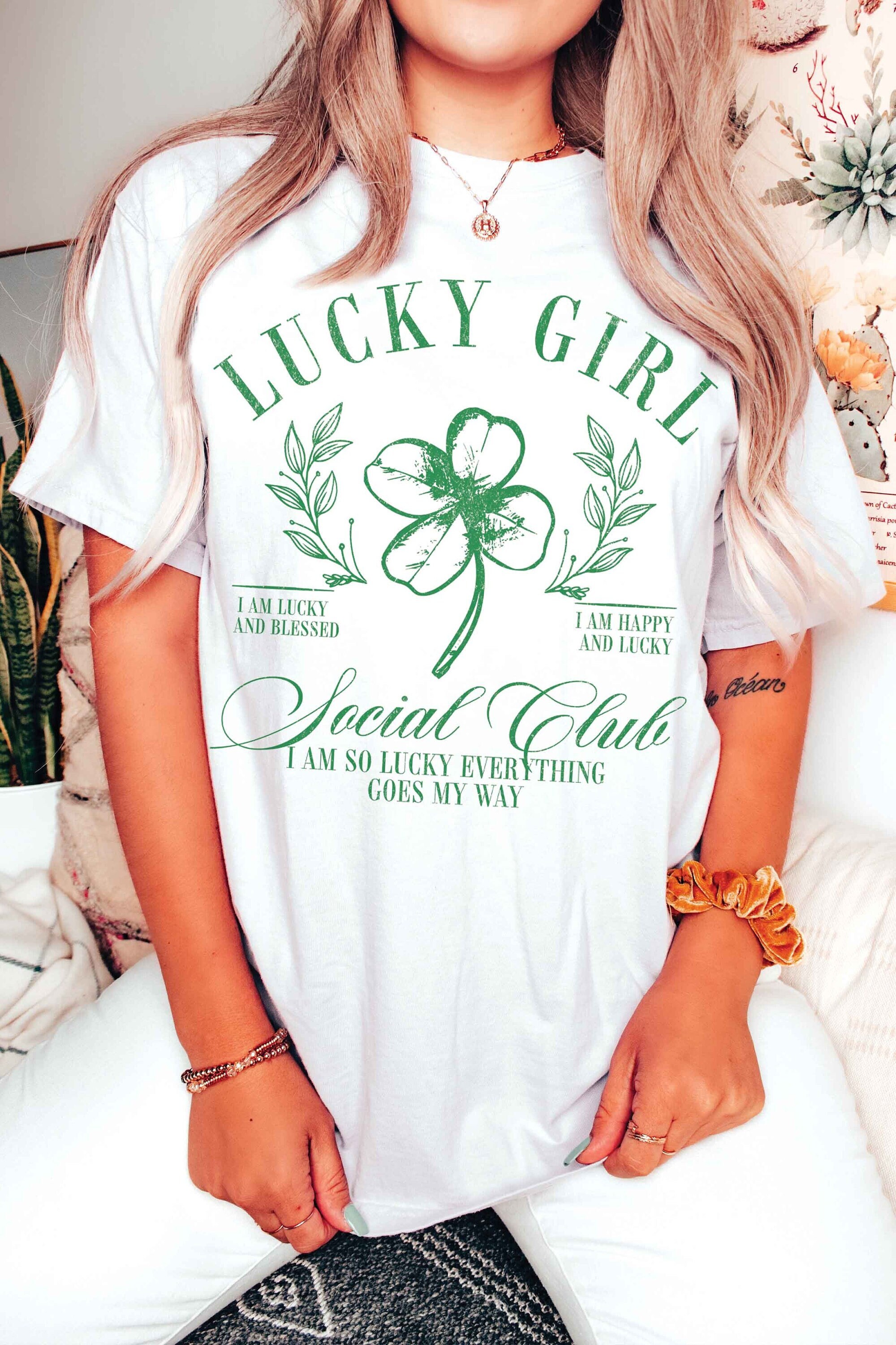 Lucky Girl Era Shirt Social Club Coquette Shirt Coquette Clothes Coquette Shirt Saint Patrick Day Shirt Soft Girl Era Shirt Clover Shirt