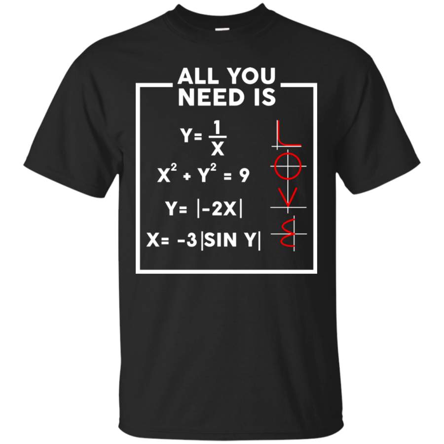 NewmeUp Men’s Valentine’s Day Shirts All You Need Is Love Math T-shirts