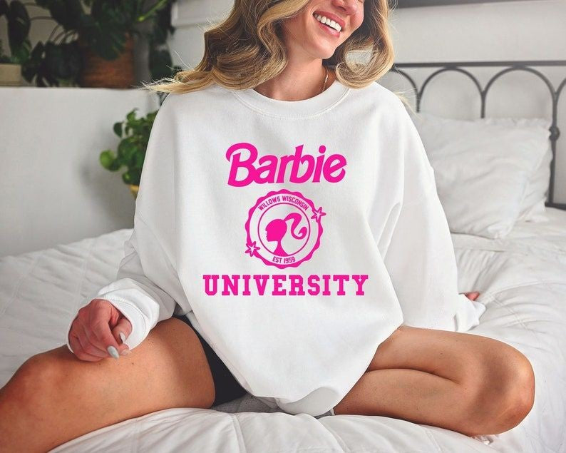 Barbie University Print Casual Sweatshirt