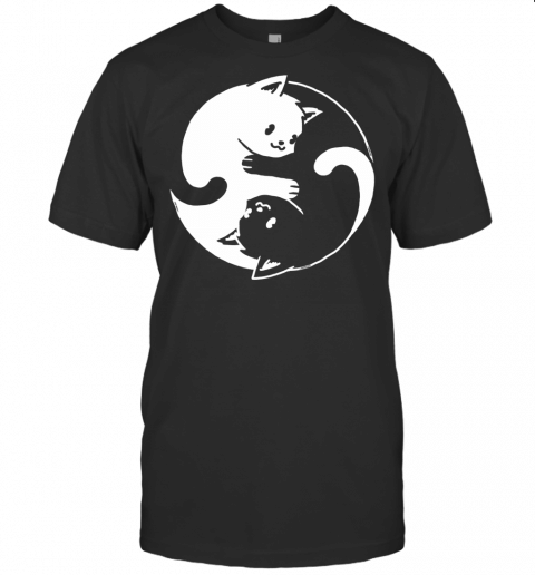 Yin Yang Cat Shirt I Love Cats Gift For Cat Lover Yoga Cat T Shirt