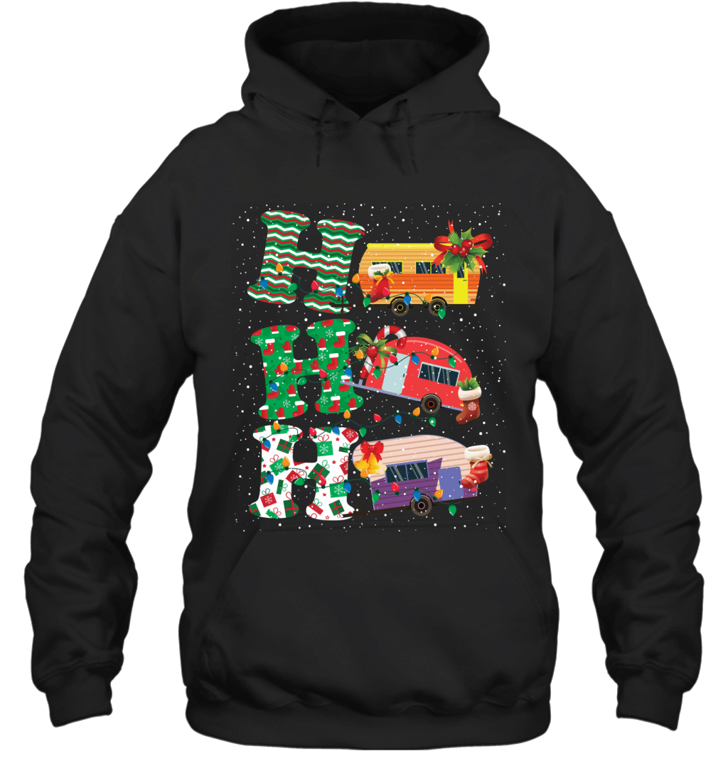 Ho Ho Ho Christmas Campers Funny Camping Lovers Gift Shirt Hoodie