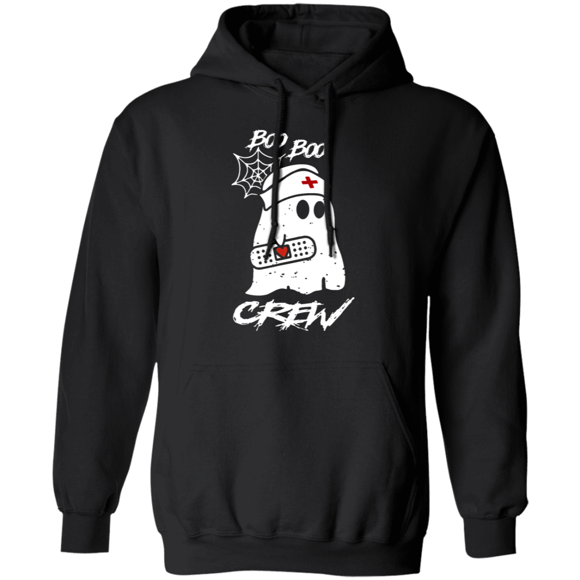 Boo Boo Crew Nurse Ghost Funny Halloween Costume Gift Pullover Hoodie