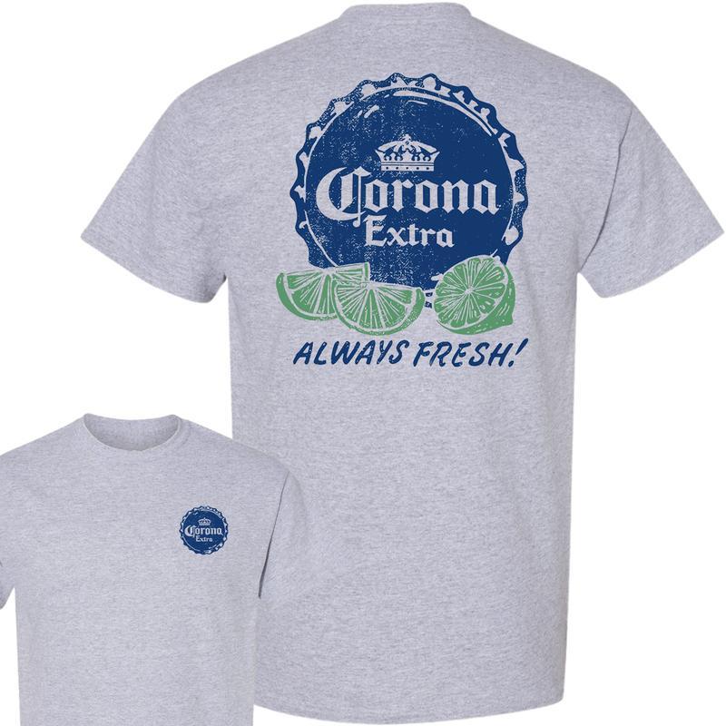 Retro Corona Fresh T-shirt, Summer Tee, Beer Beach Shirt, For Men, For Women