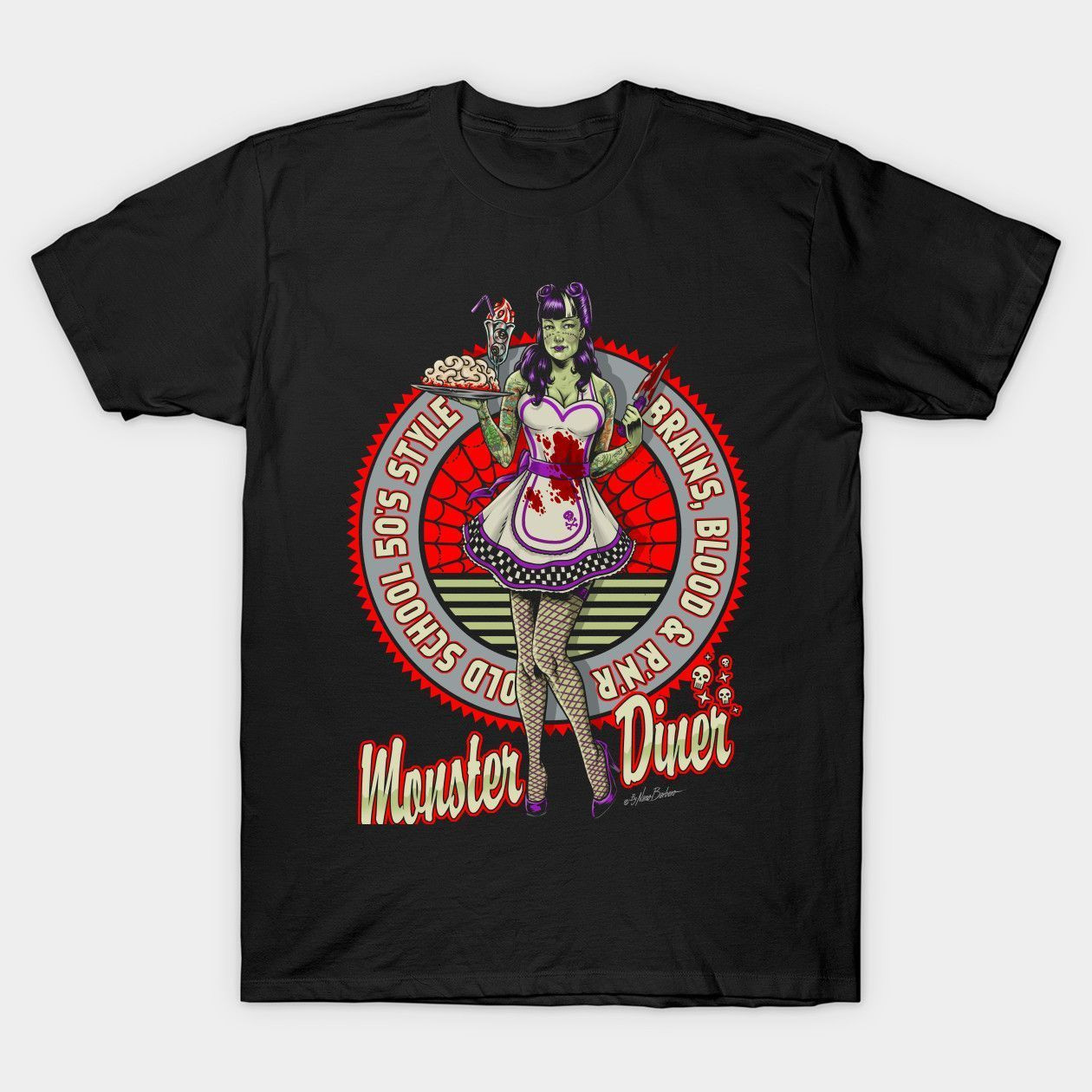 Monster Diner Pin Up Classic Shirt