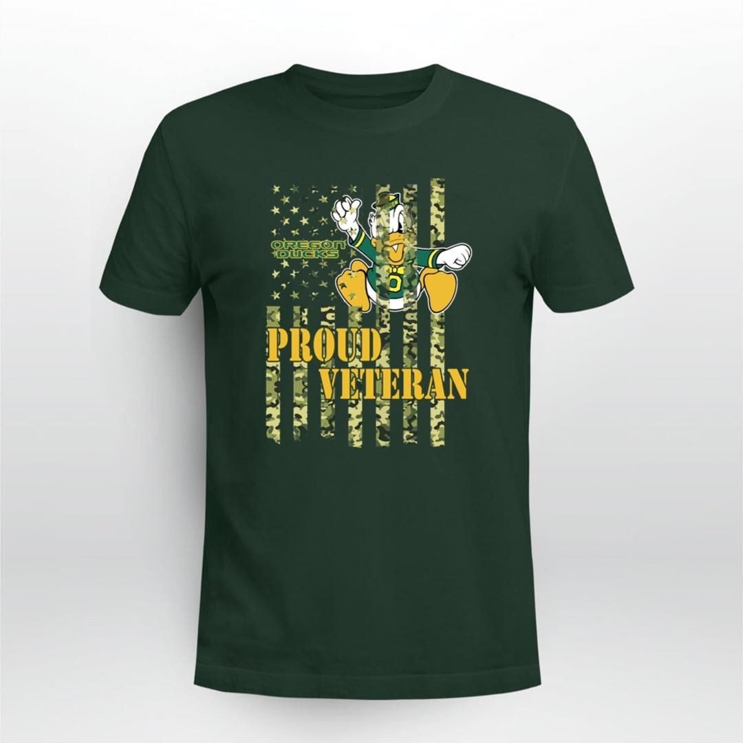 Usa Proud Veteran Oregon Ducks Football Shirt