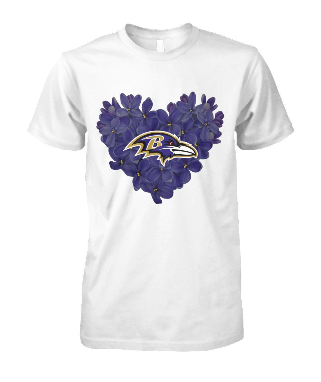 Baltimore Ravens Flower Heart American Football Fans Gift Shirts