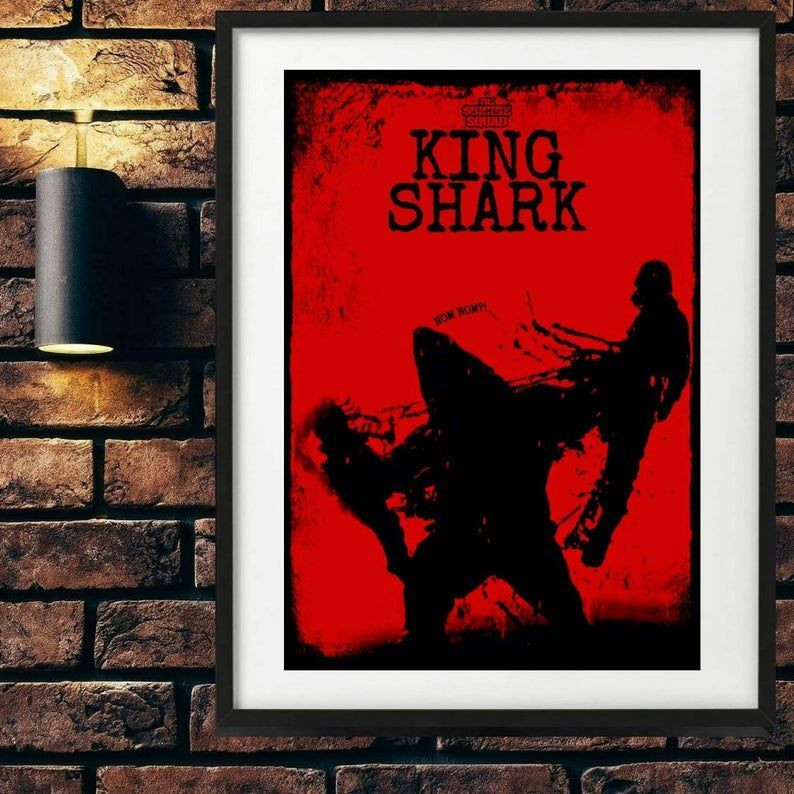 Awesome King Shark, Suicide Squad Movie Print Poster